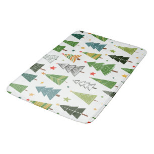 Retro Trees Bath Mat