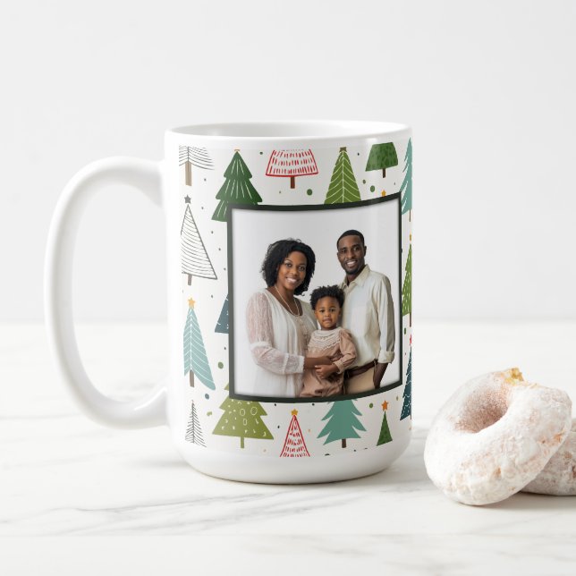 Retro Trees Coffee Mug (With Donut)