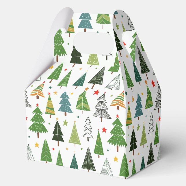 Retro Trees Favour Box (Back)