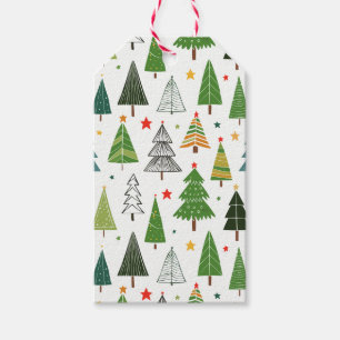 Retro Trees Gift Tags