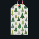 Retro Trees Gift Tags<br><div class="desc">Happy Holidays!</div>