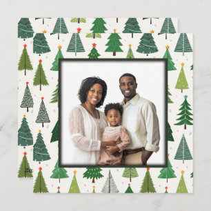 Retro Trees Holiday Card