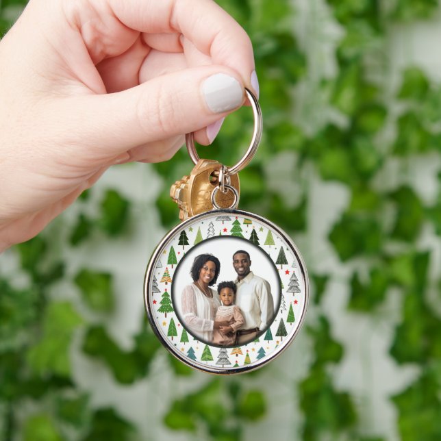 Retro Trees Key Ring (Hand)