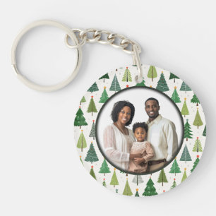 Retro Trees Key Ring