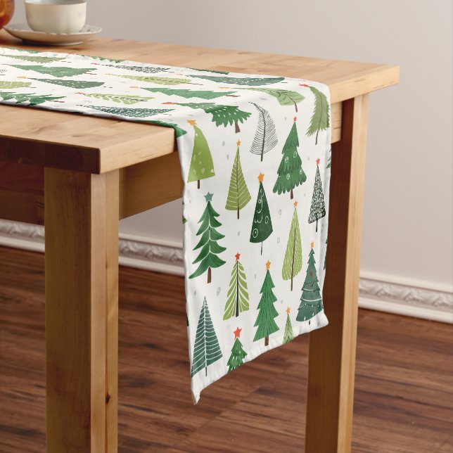 Retro Trees Medium Table Runner (In Situ)