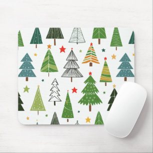 Retro Trees Mouse Pad