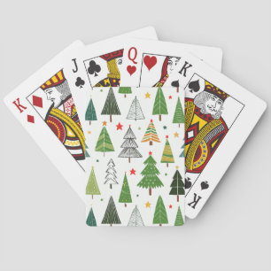 Retro Trees Playing Cards