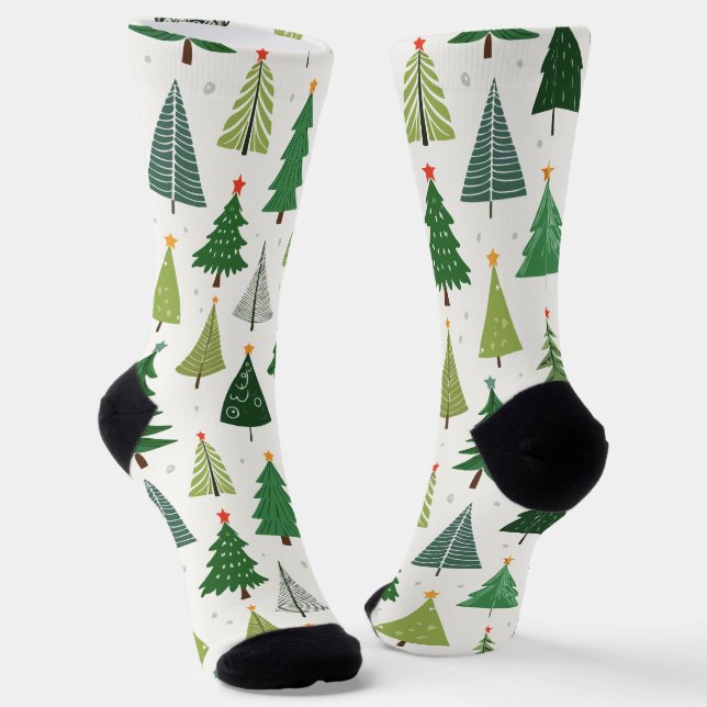 Retro Trees Socks (Angled)