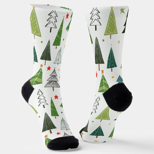 Retro Trees Socks (Angled)