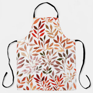 Retro trees, watercolor seamless pattern. apron