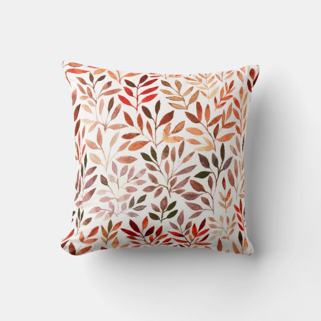 Retro trees, watercolor seamless pattern. cushion (Front)