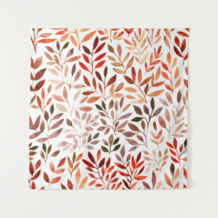 Retro trees, watercolor seamless pattern. tapestry