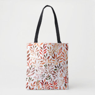 Retro trees, watercolor seamless pattern. tote bag