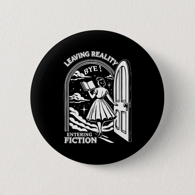 Retro Trendy Bookish Book Lover Reading Quotes Lea 6 Cm Round Badge (Front)