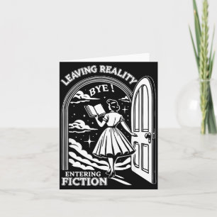 Retro Trendy Bookish Book Lover Reading Quotes Lea Card