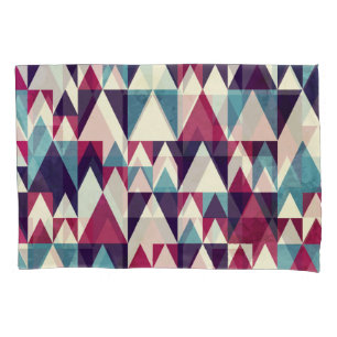 Retro Triangle Geometric Seamless Pattern Pillowcase