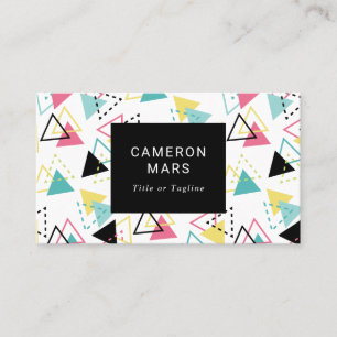 Retro Triangle Pattern Business Card