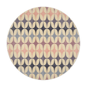 Retro Triangles Abstract Geometric Pattern Cutting Board