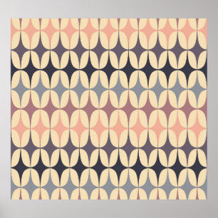 Retro Triangles Abstract Geometric Pattern Poster