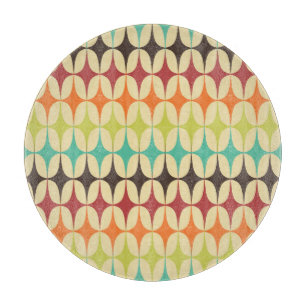 Retro Triangles: Geometric Pattern Throwback Cutting Board
