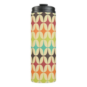 Retro Triangles: Geometric Pattern Throwback Thermal Tumbler
