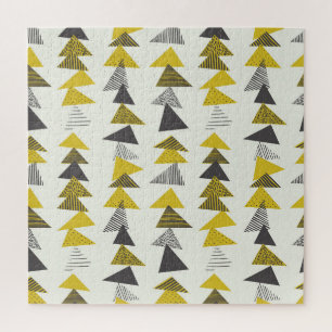 Retro Triangles: Varied Seamless Pattern. Jigsaw Puzzle