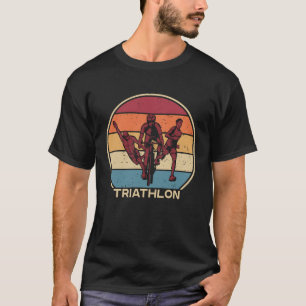 Retro Triathlete Training Bike Profi Triathlon T-Shirt
