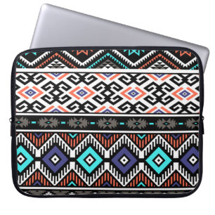 Retro Tribal Navajo: Geometric Seamless. Laptop Sleeve