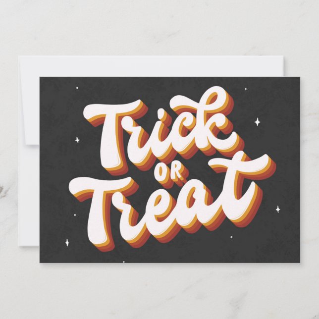 Retro Trick or Treat Card (Front)