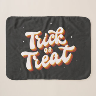 Retro Trick or Treat Sherpa Blanket