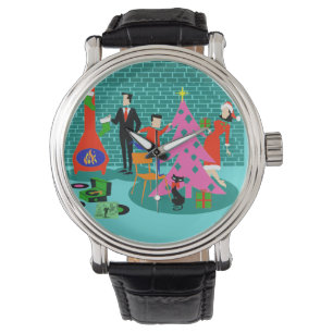 Retro Trimming the Christmas Tree Watch