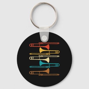 Retro Trombone - Jazz Key Ring