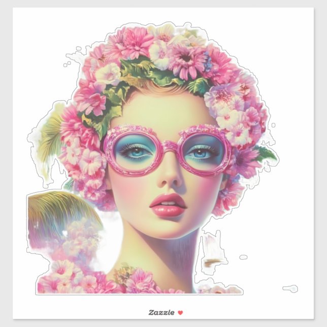 Retro Tropical Beauty  (Sheet)