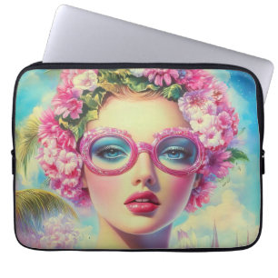 Retro Tropical Beauty Laptop Sleeve