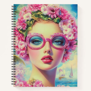 Retro Tropical Beauty Notebook