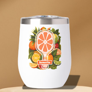 Retro Tropical Citrus Pickleball Bridal Shower