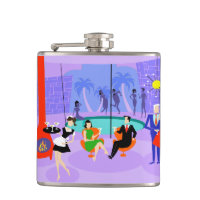 Retro Tropical Cocktail Party Flask