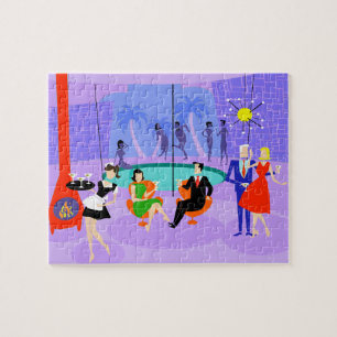 Retro Tropical Cocktail Party Puzzle