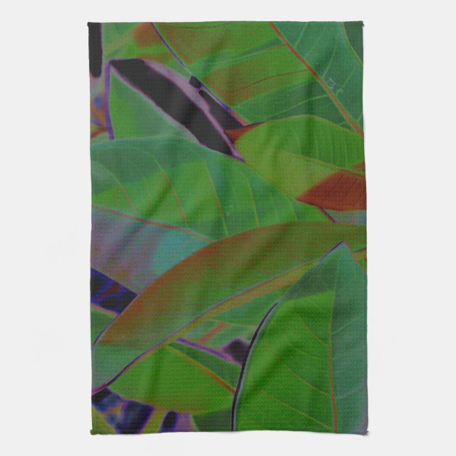 Retro Tropical Fabric Tea Towel (Vertical)