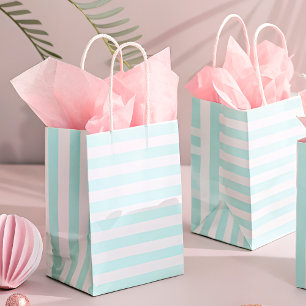 Retro Tropical Flamingo Pickleball Bridal Shower Medium Gift Bag