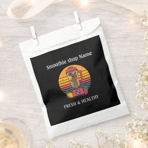 Retro Tropical Fruit Smoothie Shop Juice Bar Favour Bag
