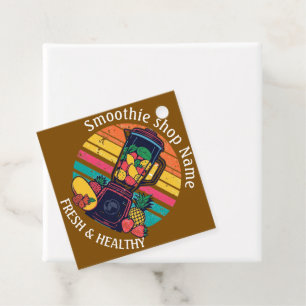 Retro Tropical Fruit Smoothie Shop Juice Bar Favour Tags