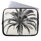 Retro Tropical Island Palm Tree in Black and White