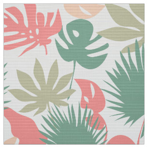 Retro, tropical, leaves fabric