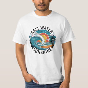 Retro Tropical Sunset Wave T-Shirt