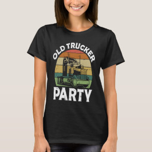 Retro Truck Driver Trucking Big Rig Vintage Old Ma T-Shirt