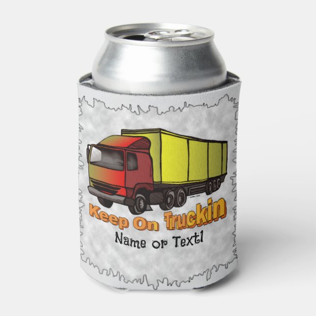 Retro Trucker 1 Can Cooler (Can Front)