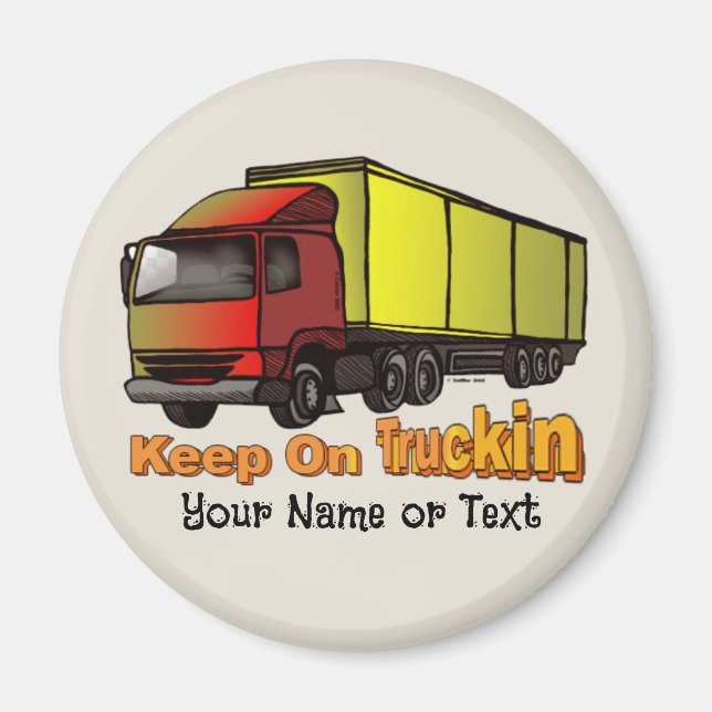 Retro Trucker 1 Magnet (Front)