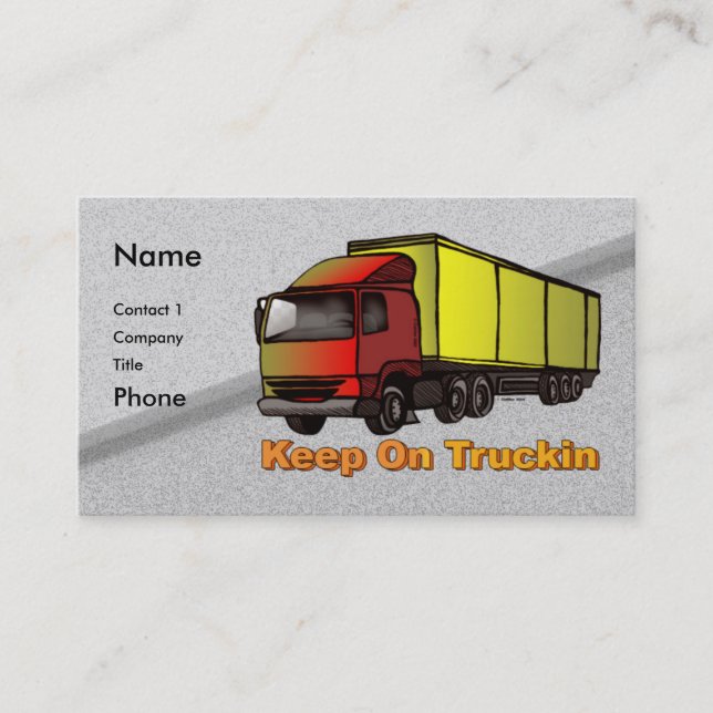 Retro Trucker 2 business cards (Front)