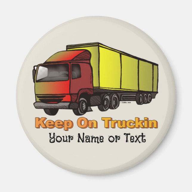 Retro Trucker 2 Magnet (Front)